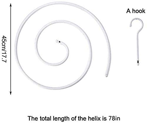 Laundry Hanging Hook Spiral Rotating Bed Sheet Blanket Drying Rack