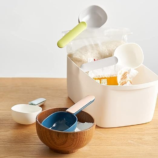 Multi Function Scoop for Kitchen Rice Flour Grocery Spoon with Sealing Clip