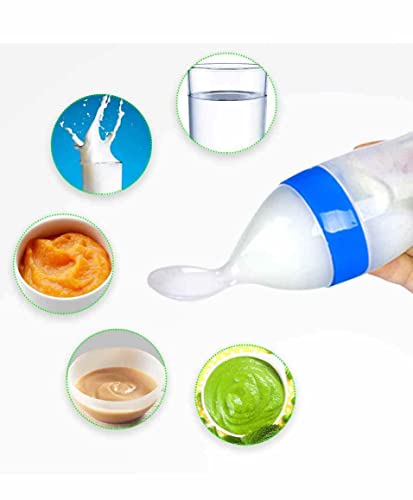 Silicone Baby Feeding Bottle with Spoon