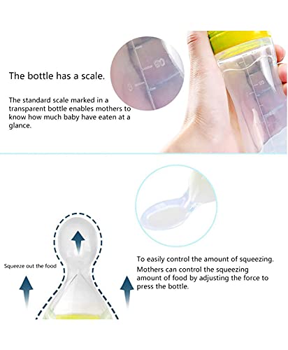 Silicone Baby Feeding Bottle with Spoon