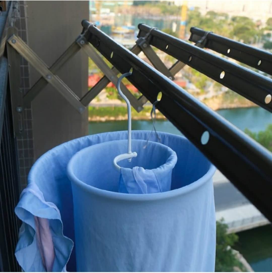 Laundry Hanging Hook Spiral Rotating Bed Sheet Blanket Drying Rack