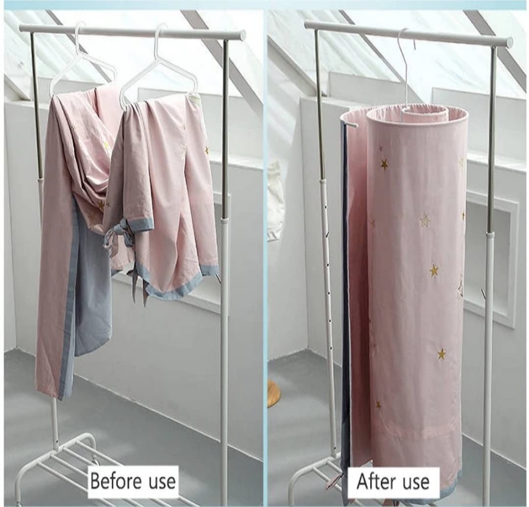 Laundry Hanging Hook Spiral Rotating Bed Sheet Blanket Drying Rack