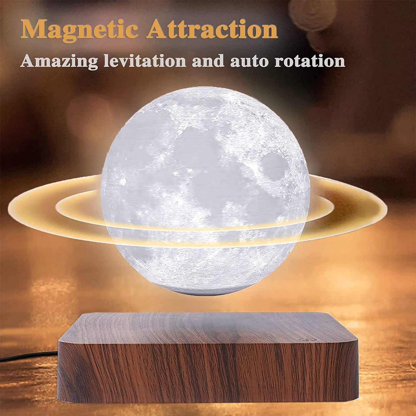 Citaaz Levitating Moon Lamp Moon Light - Magnetic Floating Moon Lamp Spinning Luna Night Light with 3 Color Modes