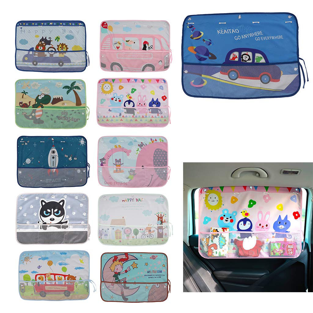 Bnf Multi-Function Storage Sunscreen Car Sunshade Curtain Style - 1