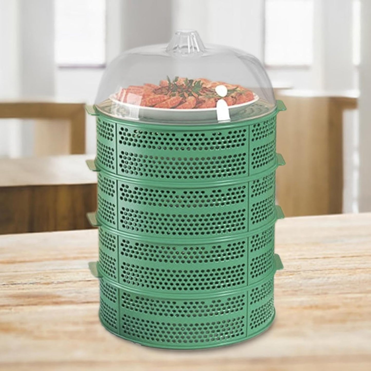 Multilayer Food Cover Stackable Plate for Rerstaurant Outdoor Fiestas Picnic