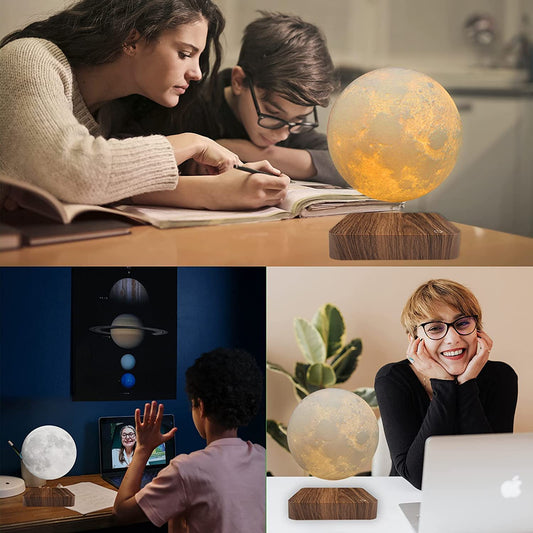 Citaaz Levitating Moon Lamp Moon Light - Magnetic Floating Moon Lamp Spinning Luna Night Light with 3 Color Modes